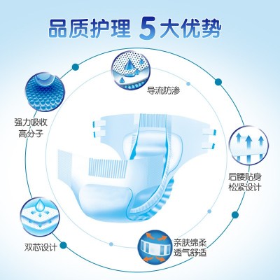 碧舒柔成人纸尿裤老年人尿不湿一次性男女产妇L码XL大码厂家批发图3
