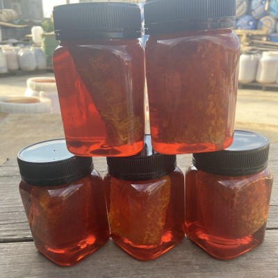 现货供应液态百花蜂蜜批发 瓶装蜂巢蜜500g西西果巢蜜图1