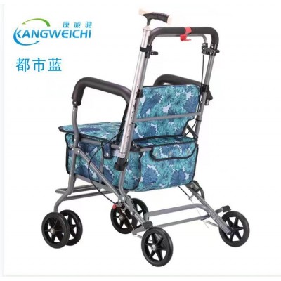 康威驰 便携老人代步折叠购物座椅可坐四轮买菜助步老人手推车图3