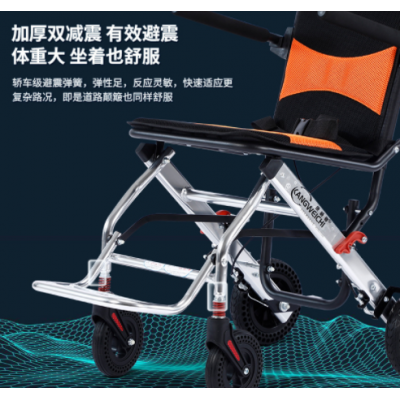 轻便小老年残疾人飞机旅行折叠便携代步轮椅手推车小车图4