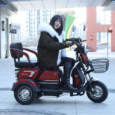定制礼品电动三轮车老年休闲代步车三人座宝宝座椅接送孩子电瓶车图4