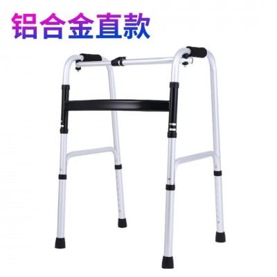 铝合金辅助器 步行器 可调节高度 老人折叠学步车 老年四脚拐杖图5