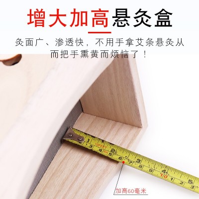 4厘米粗条艾灸盒雷火灸艾单孔双孔橡木灸具温灸盒随身灸具艾灸仪图2