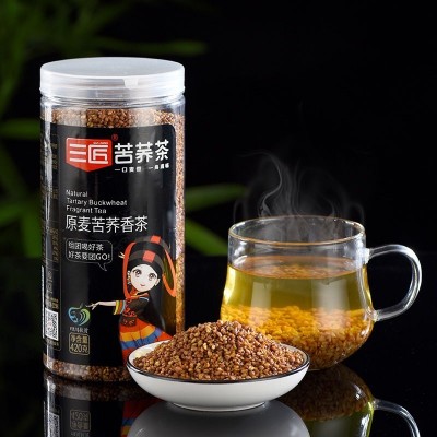 三匠420g原麦苦荞香茶 零售批发散罐装荞麦茶 大凉山苦荞一件代发图5