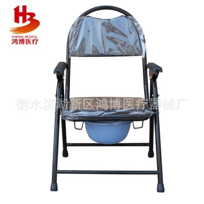 加厚孕妇老人坐便椅马桶凳移动座便器大便椅折叠厕椅老年人病人用图2