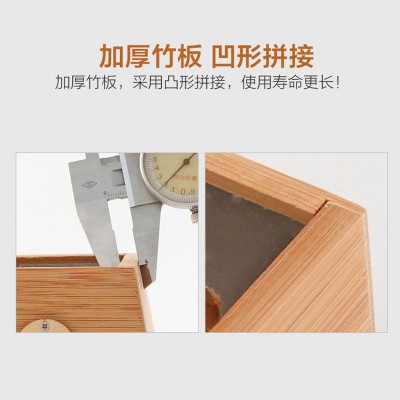 竹制三孔控温艾灸盒 非木制温灸盒 可调控温方形随身灸艾灸仪器图3