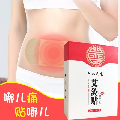 批发定制 艾灸贴 艾草自发热颈椎贴 温灸贴 艾绒暖贴 腰椎热敷贴图2
