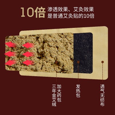 艾灸贴 热敷艾艾炙贴肚脐贴肩全身10贴/盒图3