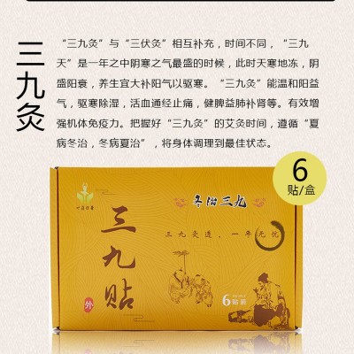 叶葆传奇三九贴三九灸艾灸贴穴位贴加大渗透强艾绒贴1盒6贴图4
