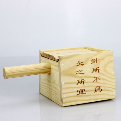 木灸盒 木头小灸盒 平灸盒艾绒灸盒 艾柱灸盒 灸箱图2