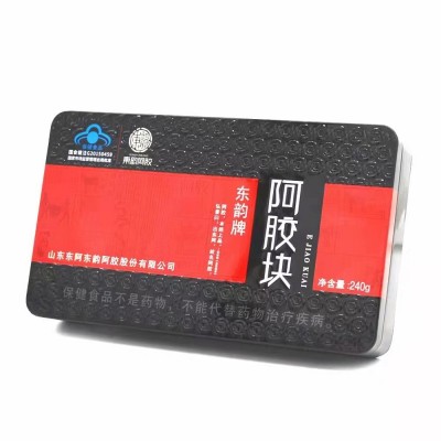 东韵阿胶块阿胶片240克礼盒山东ejiao阿胶糕原料 阿胶