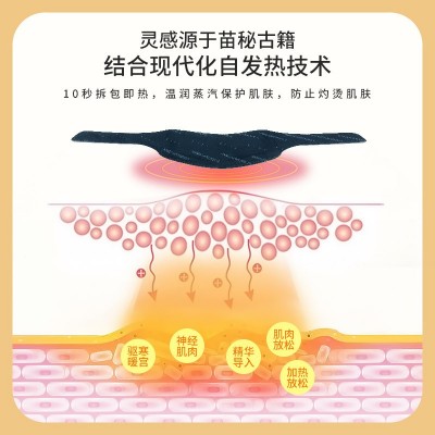 艾草暖颈贴艾灸贴颈椎肩颈热敷贴家用自发热护颈带艾叶生姜温灸贴图3