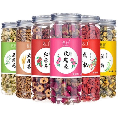 批发罐装任意组合花茶花草茶玫瑰花金银花柠檬胎菊花茶水果茶图3