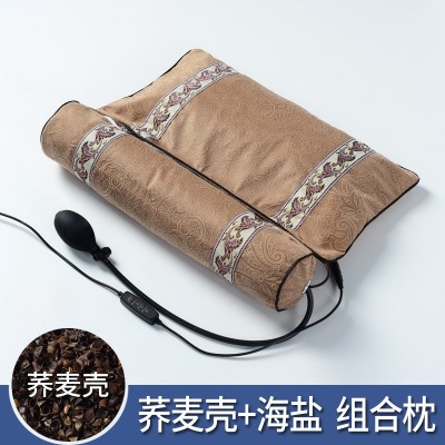 电加热颈椎枕头圆柱连体枕保护颈椎枕头艾久枕艾盐枕头粗盐热敷图4