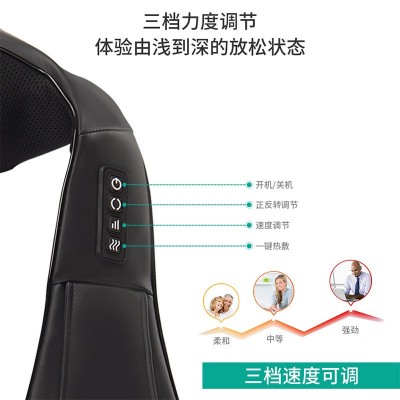 跨境揉捏按摩披肩颈椎按摩器 颈部腰部肩部多功能肩颈热敷按摩仪图3