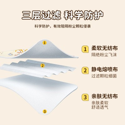 儿童3D立体口罩一次性口罩独立装原创卡通印花大童小童款三层防护图3