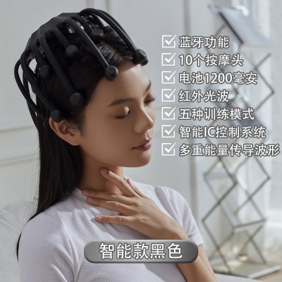 跨境新款智能八爪鱼头部按摩器头疗机按摩器头部按摩仪批发图5