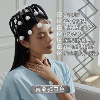 跨境新款智能八爪鱼头部按摩器头疗机按摩器头部按摩仪批发图4