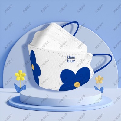 独立包装 KN95 克莱因蓝口罩 立体印花口罩 3D立体防护口罩 mask图2