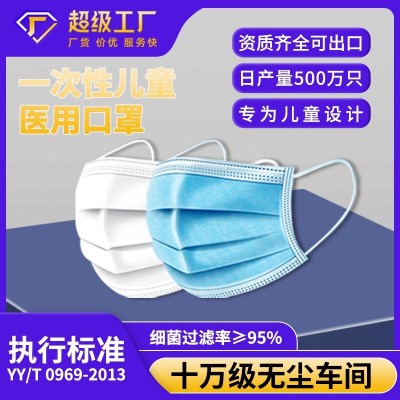 批发一次性医用儿童口罩口罩防疫夏季薄款口罩透气含熔喷布三层图1