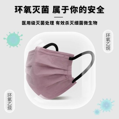 批发 莫兰迪色系医用外科口罩灭菌级 一次性四层防护加厚独立包装图4