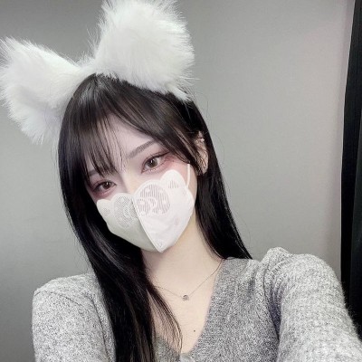 抖音同款网红kitty猫3d立体一次性口罩四层防尘透气女时尚 显脸小图5