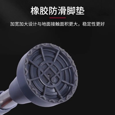 不锈钢拐杖加厚 生产厂家 老人拐棍 轻便四脚拐杖大胶头腋下双拐图4