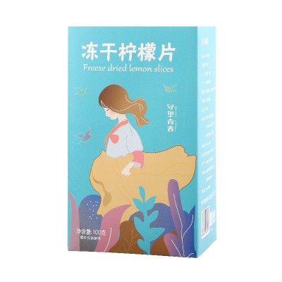 源头直批发守望青春100g盒装冻干柠檬片养身水果代用茶20片冷泡图5