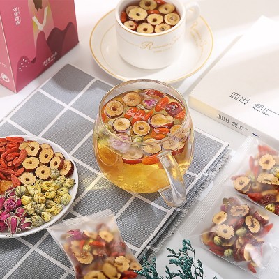 守望青春水果代用菊花决明子茶组合养身花茶人参五宝枸杞盒装图4