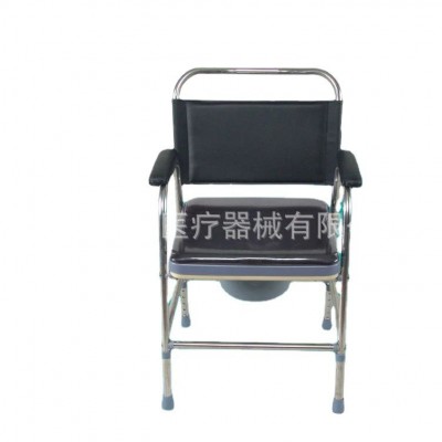 供应不锈钢折叠坐便椅 老年人孕妇带靠背马桶凳带盖板马桶椅图5