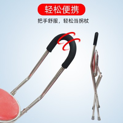 加工拐杖凳 老人四角手杖凳 行走休息凳拐杖凳 折叠拐杖凳图3