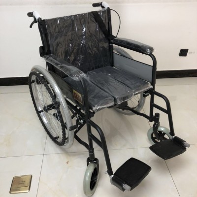 厂家批发轮椅折叠轻便带坐便老年人便携残疾人轮椅车手推代步