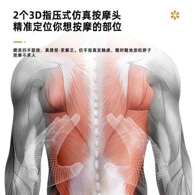 腰部按摩器批发 多功能车载电动加热按摩枕 办公家用头部腰部按摩图4