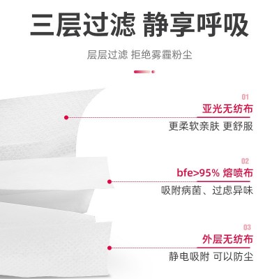 维德医用外科口罩批发厂家灭菌级械字号成人三层一次性口罩10只装图2