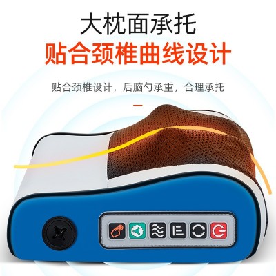 颈椎按摩枕多功能热敷颈部按摩器家用揉捏肩颈腰部背部按摩仪批发图2