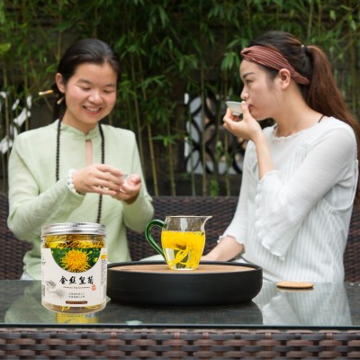 婺康源 婺源有机金丝皇菊 一朵一杯 黄菊 菊花茶 花草茶罐装图5