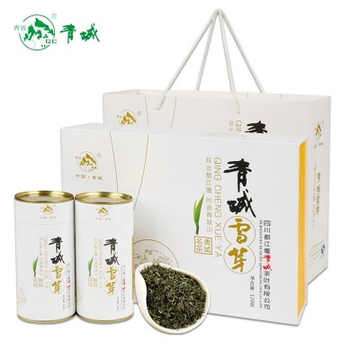 绿茶2021年新茶高山云雾毛尖浓香回甘茶青城雪芽茶叶礼盒伴手礼图2