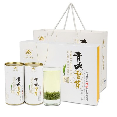 绿茶2021年新茶高山云雾毛尖浓香回甘茶青城雪芽茶叶礼盒伴手礼图5
