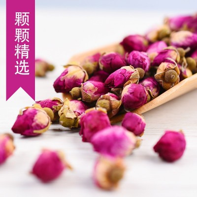 玫瑰花茶 重瓣红玫瑰山东平阴玫瑰批发食用玫瑰100g/罐一件代发图2