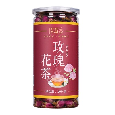 玫瑰花茶 重瓣红玫瑰山东平阴玫瑰批发食用玫瑰100g/罐一件代发图5