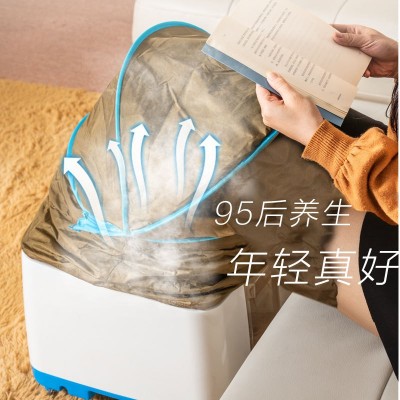 蒸汽足浴盆家用泡脚桶电动按摩足疗机折叠恒温加热泡脚盆过膝高深图4