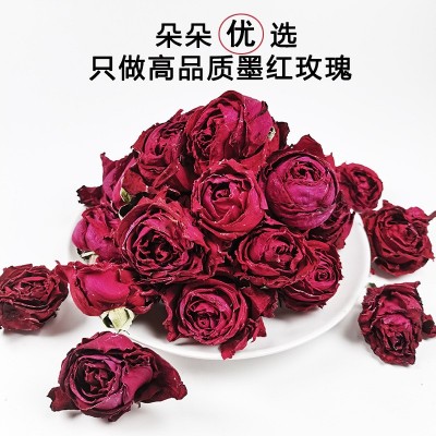 玫瑰花茶墨红玫瑰花茶食用云南滇红玫瑰金边花冠花瓣重瓣玫瑰批发图3