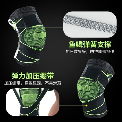 现货批发运动护膝盖防撞护髌骨套篮球跑步深蹲针织压缩护腿套护具图3