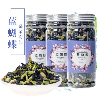 蝶豆花茶蓝蝴蝶云南蓝色花茶产地批发花茶一件代发蓝色妖姬图5