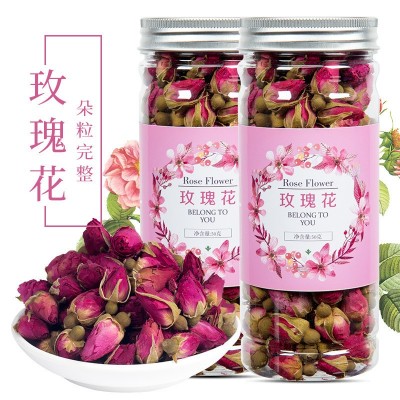 山东平阴玫瑰花茶罐装干玫瑰花蕾OEM贴牌代加工玫瑰花冠粉玫瑰花图2