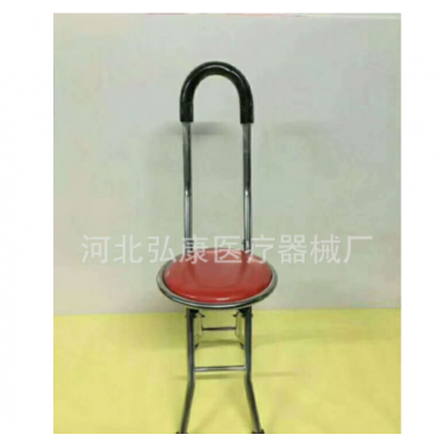 不锈钢四角手杖凳老年人折叠带四腿手杖凳手杖加厚四角手杖凳子图5