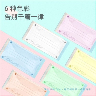 2022夏季口罩 轻薄透气成人三层含熔喷布 高颜值一次性马卡龙口罩图5