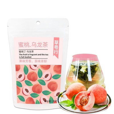 草粤行蜜桃乌龙水果茶代用三角袋茶包花果养生茶包厂家小额批发图5