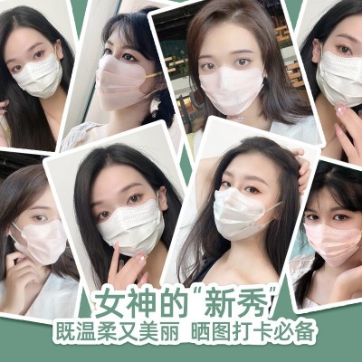 小懒一次性医用波浪形口罩防晒护眼角2022时尚款轻薄透气口罩批发图4