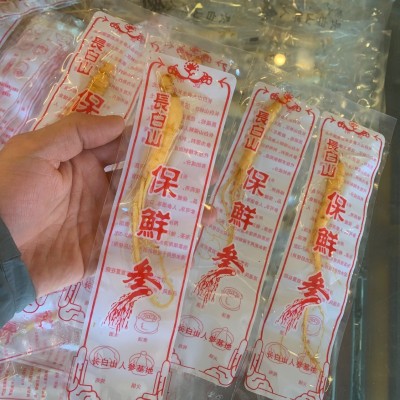长白山保鲜人参新鲜保鲜参8毛一根 大量批发一件代发